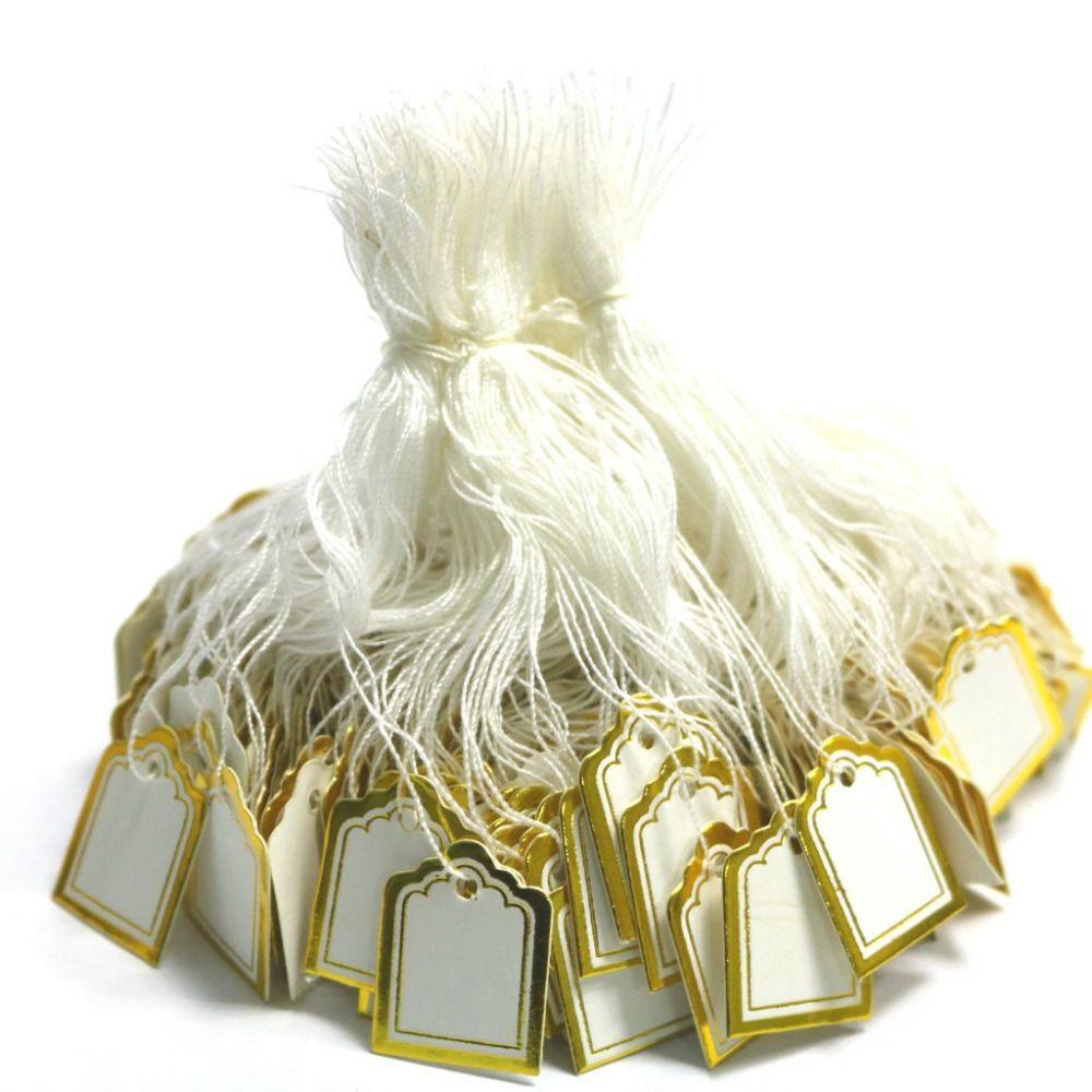 Пустой Золотой/Серебряный Край Картон Дисплей Инструмент Подвесные Бирки Ювелирные Подвесные Бирки Ювелирные Ценники