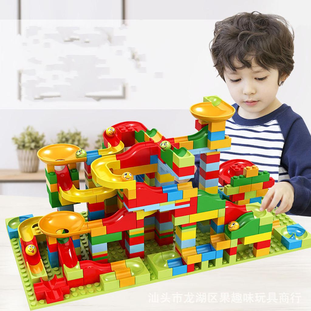Slide Block Toy 336 Particles Plastic DIY Early Education Teaching Kids Gift For Boy Girl 3‑6 Years