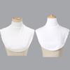 2/Pcs Solid Color Modal High Nack Fake Collar Soft False Collar For Women Solid Color Elastic Jersey Detachable Collar