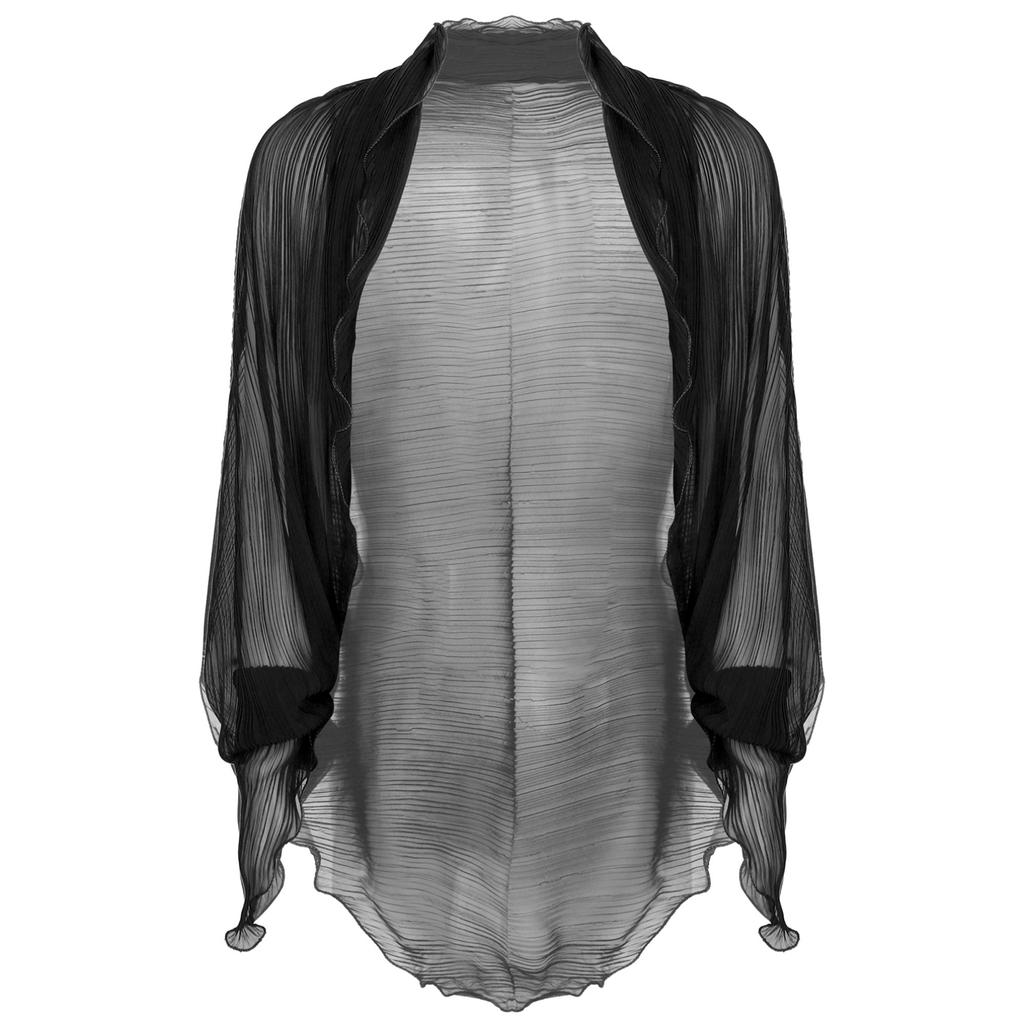 Womens Shrugs Boleros for Evening Beach Chiffon Shawl Bolero Pleated Shawl Open Front Cardigan Cover Ups