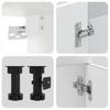 4 Piece Kitchen Cabinet Set Kalmar White Wood Based Panel