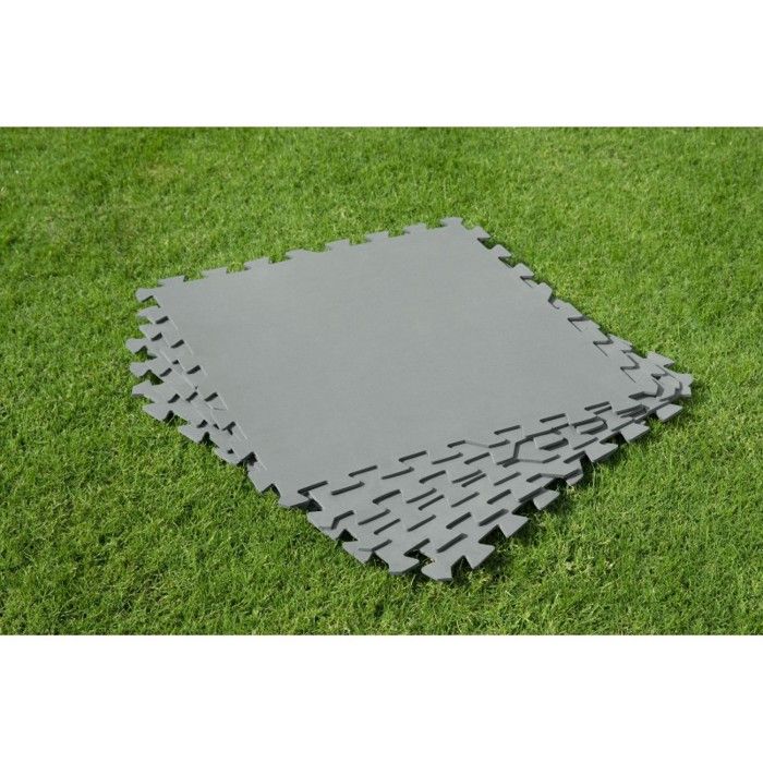BESTWAY Bestway Lot de 9 tapis de sol pour piscine - 50 x 50 cm - gris
