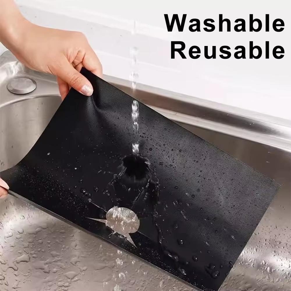 2025 Новый защитный коврик для газовой плиты Jesoo из тефлона, термостойкий, маслостойкий, легко чистящийся, кухонный гаджет в американском стиле