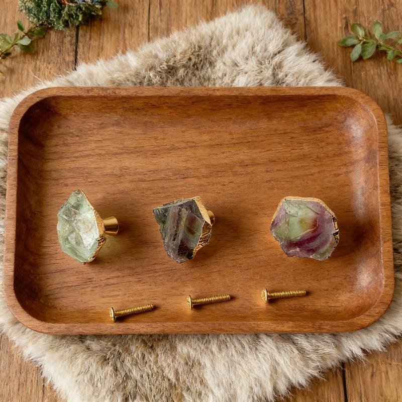 Natural Crystal Raw Stone Drawer Handle Gemstone Door Pulls Crystal Furniture Cabinet Drawer Handle for Decoration