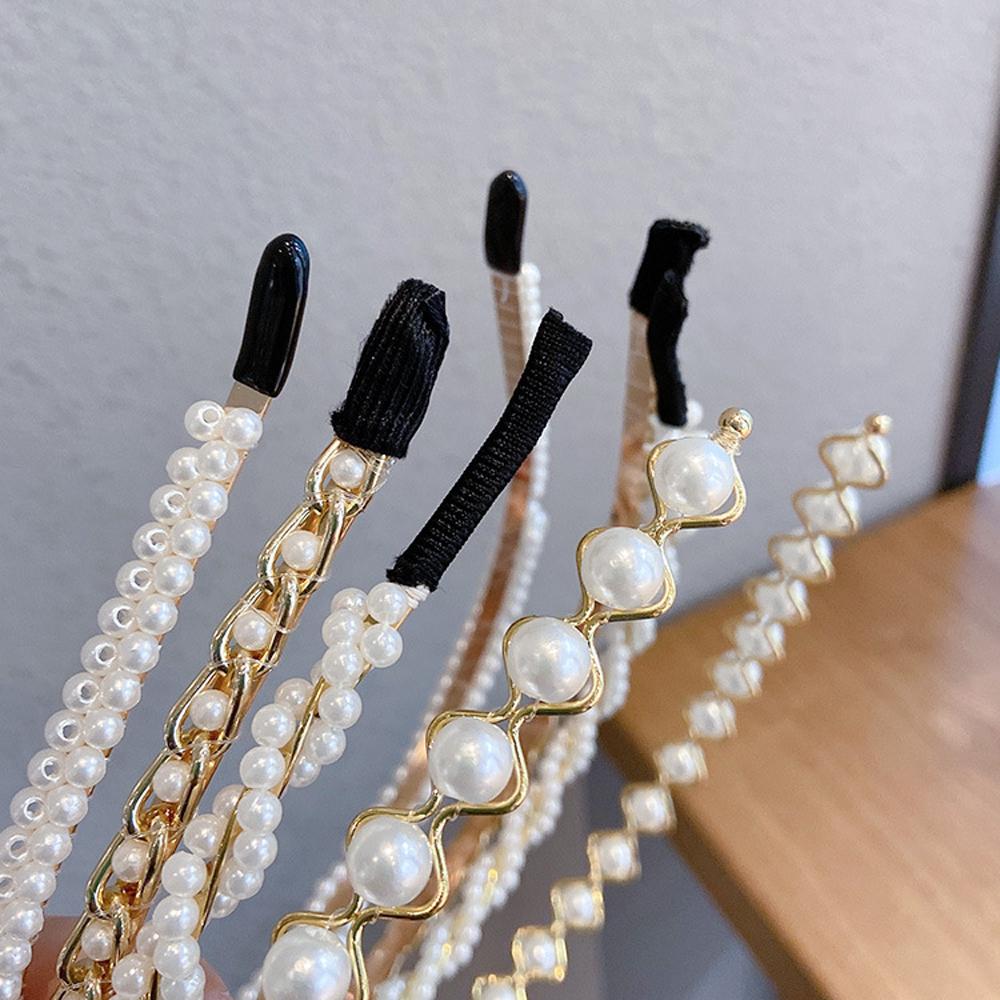 Милые девушки головной убор бант бисер корейский стиль аксессуары для волос жемчужная повязка на голову обруч для волос повязка на голову