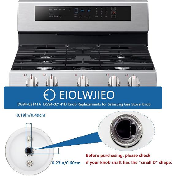 DG94-02141A для ручек газовой плиты Samsung, DG94-02141 Замена ручки плиты для детали Samsung DG94-02141D AP7012782 PS16554212, Подходит к номеру плиты
