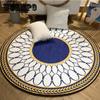 Круглый ковер для гостиной, спальни, кровати, натяжной домашний коврик для мытья воды, коврик для пола, диаметр 80/100/120 см