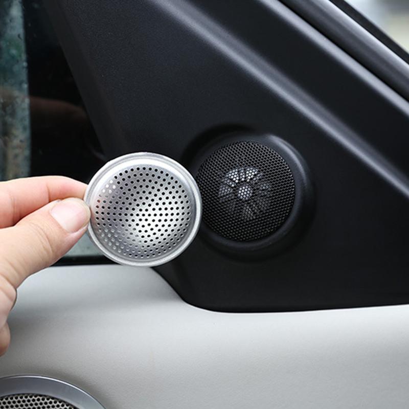 Накладка на автомобильный динамик из алюминиевого сплава, подходит для Land Rover Discovery 5 LR5 L462 2017-2018, автоматический интерьер