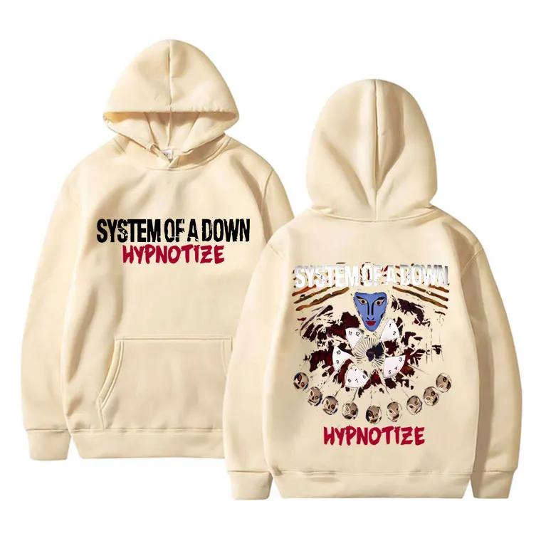 Rock Band System of A Down Hypnotize Print Hoodie Men Alternative Metal Music Sweatshirt Mens Gothic Harajuku Streetwear