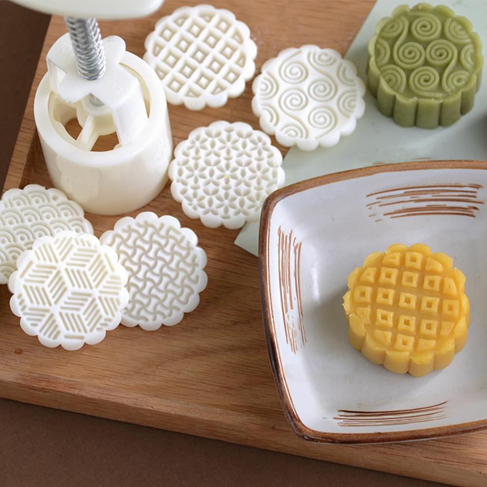 Кекс из зеленой фасоли Геометрический узор Печенье Штамп-вырезка Форма для лунного пирога Форма для маамуль Форма для лунного пирога