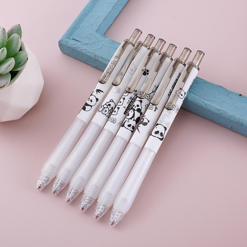 6 PCS Creative Panda Neutral Pen Office Signature Pen Student Writing Pen