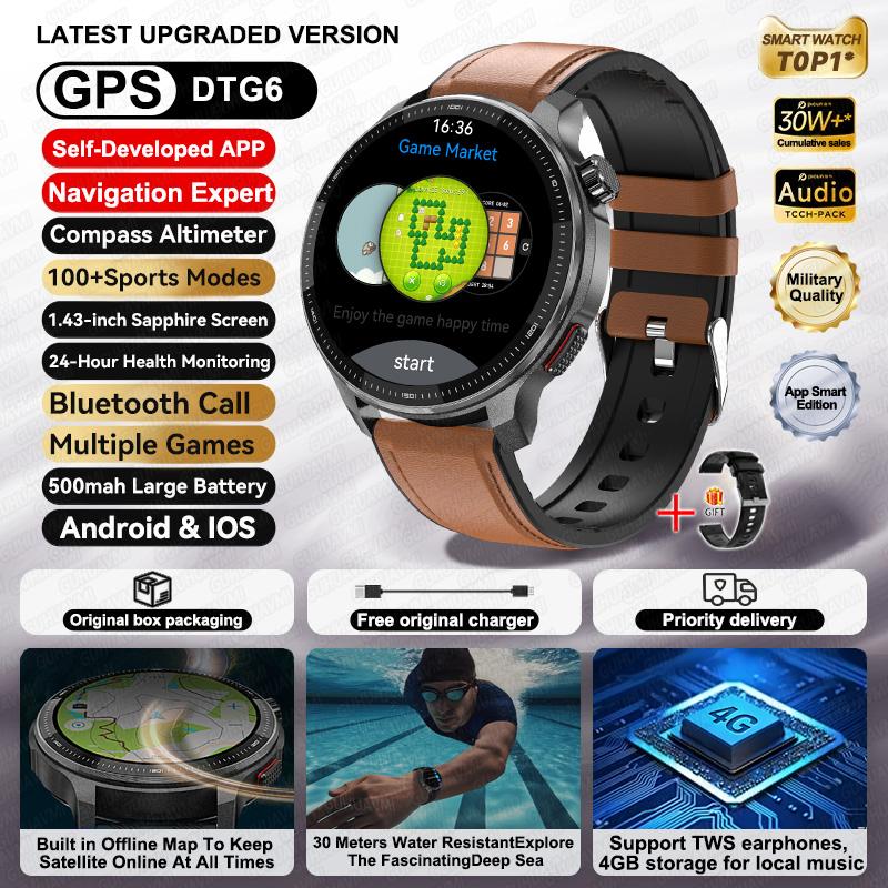Тактические умные часы с GPS, офлайн-картой, памятью 4 ГБ, водонепроницаемостью 10 ATM, Bluetooth-звонками, экраном Corning Gorilla Glass, мужской, военный, умный браслет