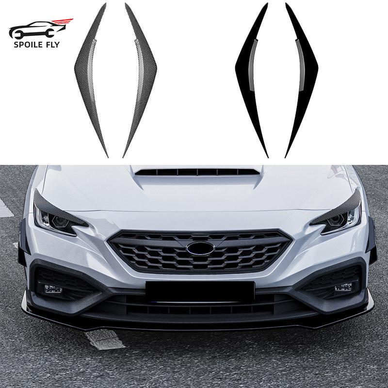 New Design To Up For Subaru WRX STI VB Car Front Headlight Lamp Eyebrow Eyelid Lip Trim Cover By ABS Gloss Black