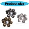 3PCS Pearl Flower Waist Buckle Cincher Clip Waist Brooch Hook for Jeans Pants Plated Waist Tightener Clip Skirt Adjuster