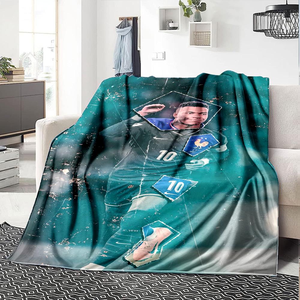 Mbappe Celebration Moment Blanket Comfortable Suitable for Bedding Sofa Couch All-Season Use Digital Print Ideal Gift for Friends Family Couples Picni