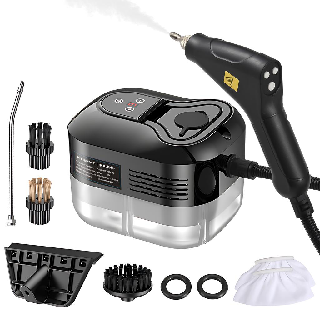 Handheld Multi-surface Steam Cleaner with 6pcs Accessories Touch Screen 6 Levels Adjustable