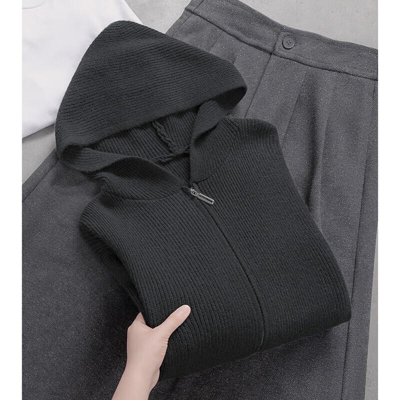 Women's Short Hooded Dropped Shoulder Sweater