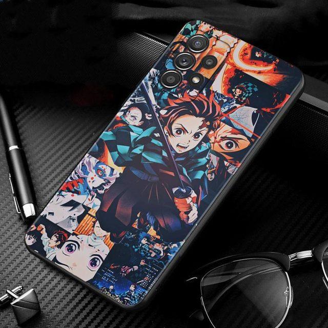 Чехол с рисунком аниме «Demon Slayer Kimetsu» для Samsung Galaxy A51 A71 A01 A11 A21 A21s A31 A41 A72 A52 A42 A32 A22 A12 A02 A02s F42
