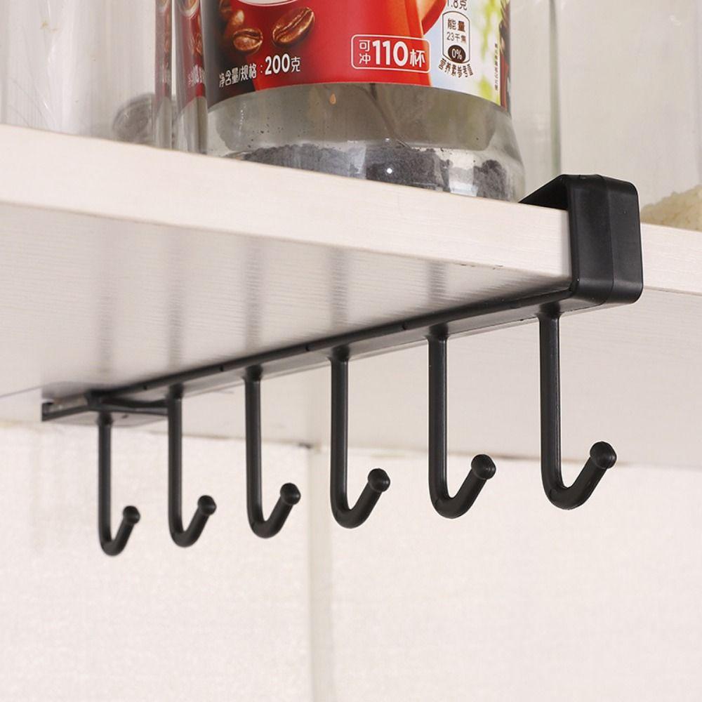 Nail Free Sundries Hook Shelf Creative Mug Cup Hanger Cup Holder Cabinet Storage Rack Wall Cabinet