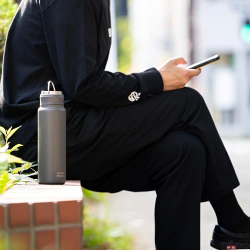 Atlas Water Bottle, 530ml, Insulated, Vacuum Insulated, Stainless Steel, Integrated Gasket, Handle, Seamless Screw-On Design, Direct Drinking, Easy to