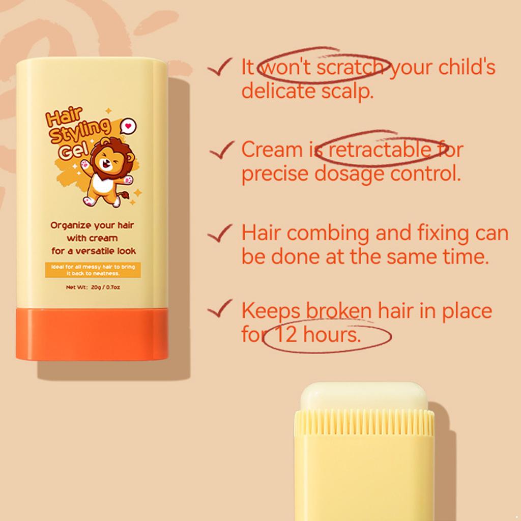 Воск для волос, укладочный карандаш, гладкая текстура, легкий, удобный для путешествий, инструмент для укладки волос для мужчин, женщин и детей, нежирный, легко наносится