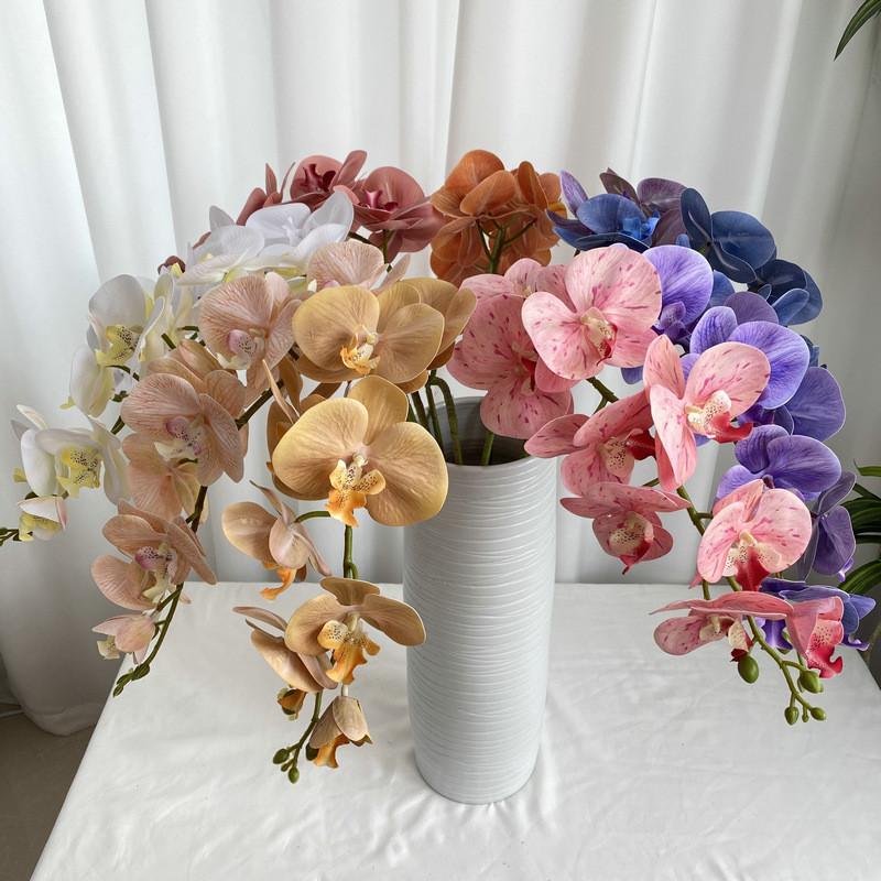 Phalaenopsis French 3d Artificial Flowers For Wedding Decor Home Display Hotel