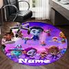 Custom Name Super Monsters Printed Round Rug Carpet Chair Rug Area Rug Entryway Doormats,for Office Chair Living Room Bedroom Kitchen Room.