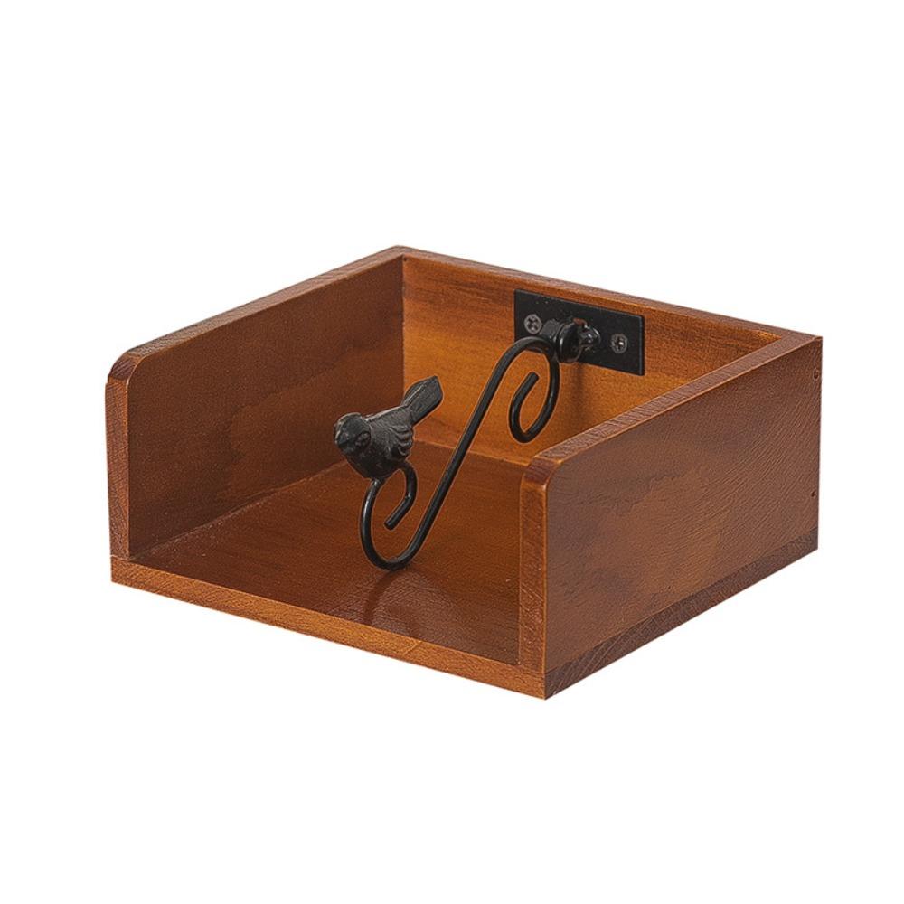 Wooden Desktop Napkin Box Large Capacity Napkin Holder Versatile Tissue Storage Organizer Homestay