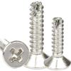 304 Stainless Steel Cross Cut Countersunk Self-Tapping Screw M2/M3/M4