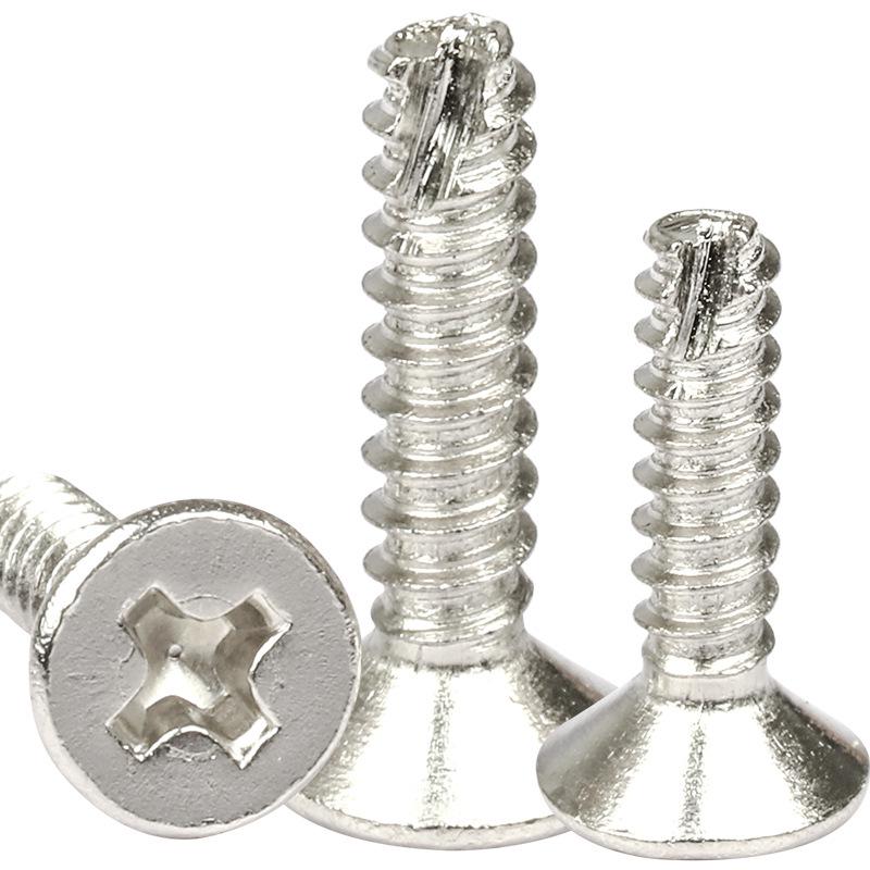 304 Stainless Steel Cross Cut Countersunk Self-Tapping Screw M2/M3/M4