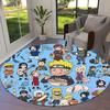 Naruto Characters Round Area Rug Carpet Rug For Living Room Bedroom Sofa Playroom Decor Nonslip Floor Mat