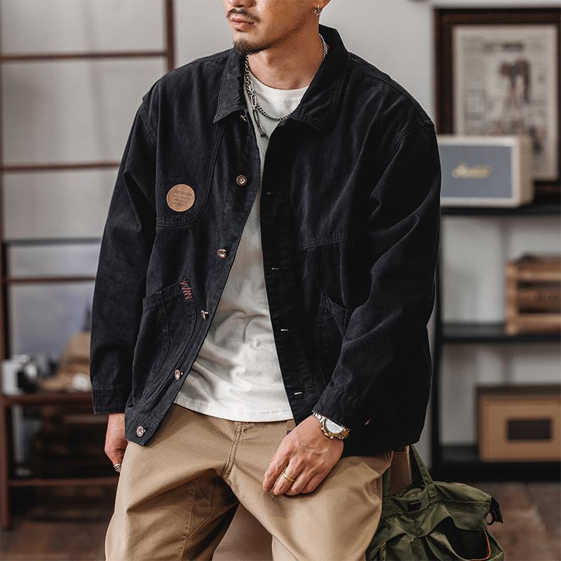Американская охотничья куртка мужская тяжелая модная брендовая ретро-туловка верхняя повседневная чистая хлопковая мужская джинсовая куртка