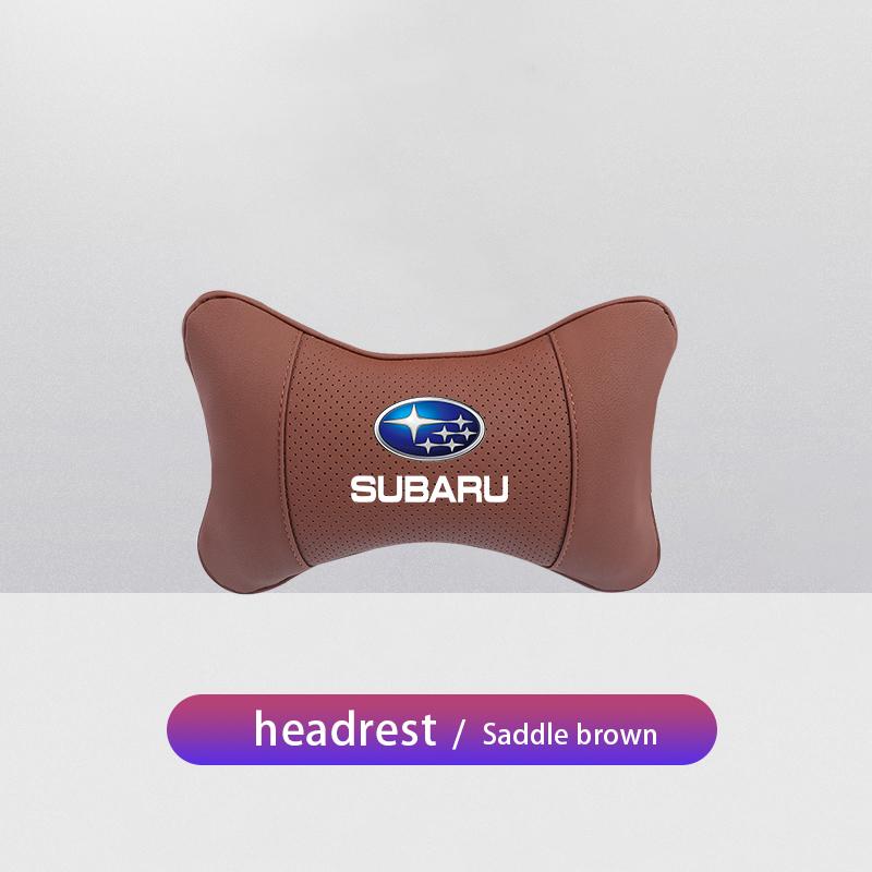1Pcs Car Seat Headrest Auto Logo Neck Pillow For Subaru Crosstrek Ascent Forester Tribeca Outback Legacy Impreza Levorg Mpreza YY2