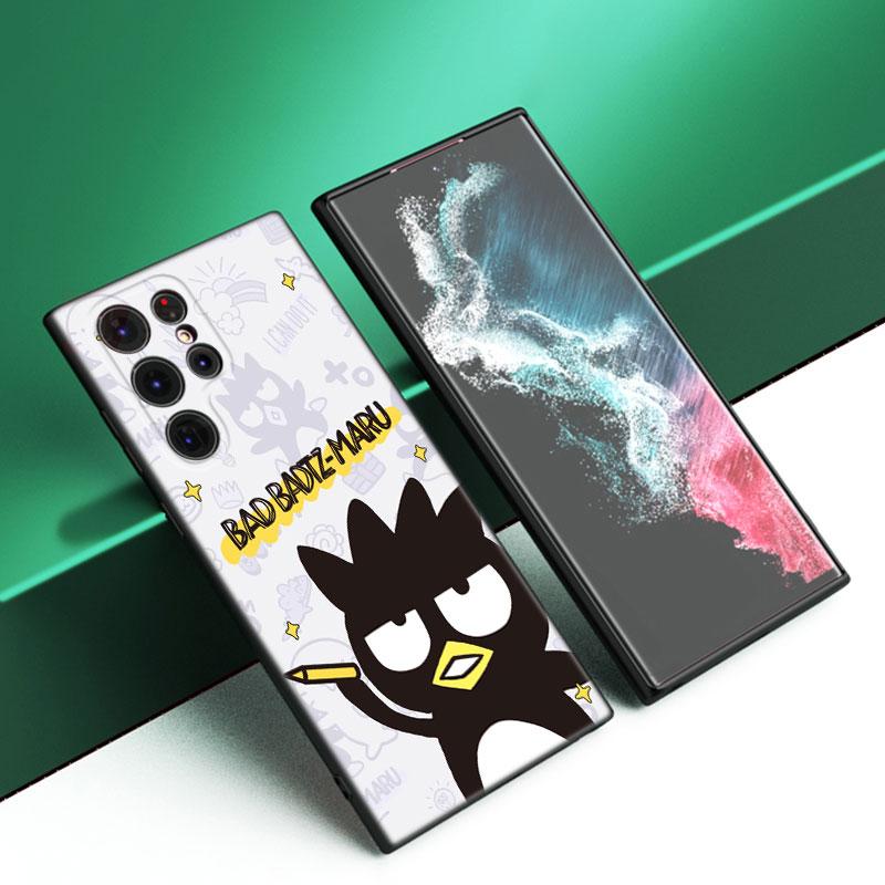 Kitty Bad Badtz Maru черный силиконовый чехол для телефона Samsung Galaxy S23 S21 S20 FE S24 S22 Ultra S10E S10 S9 S8 Plus