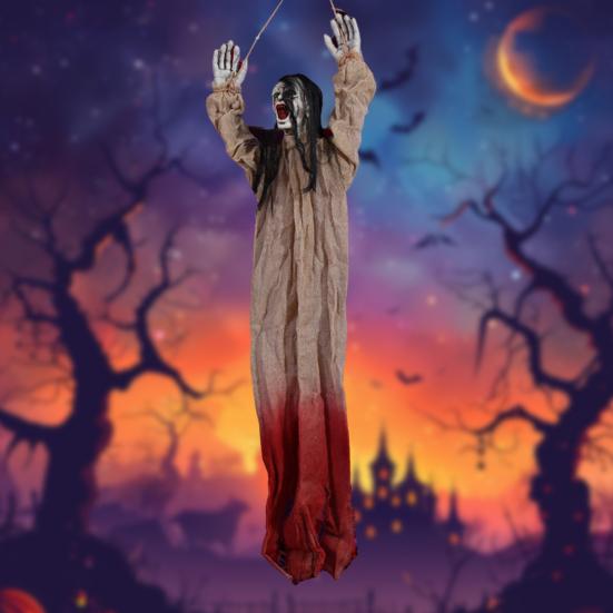 Хэллоуин Подвесное украшение в виде привидения Страшный Мрачный Жнец Скелет Призрак Жуткий Декор для вечеринки на открытом воздухе Двор Крыльцо Дом с привидениями