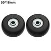1/2Pair Luggage Wheels 40/50/60mm Rubber Casters Mute Trolley Case Wheels Replacement Axles Suitcase Wheel Parts for Furniture