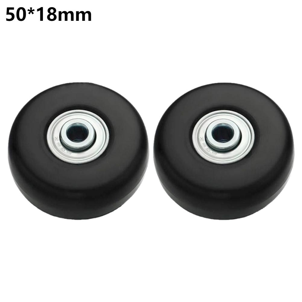 1/2Pair Luggage Wheels 40/50/60mm Rubber Casters Mute Trolley Case Wheels Replacement Axles Suitcase Wheel Parts for Furniture