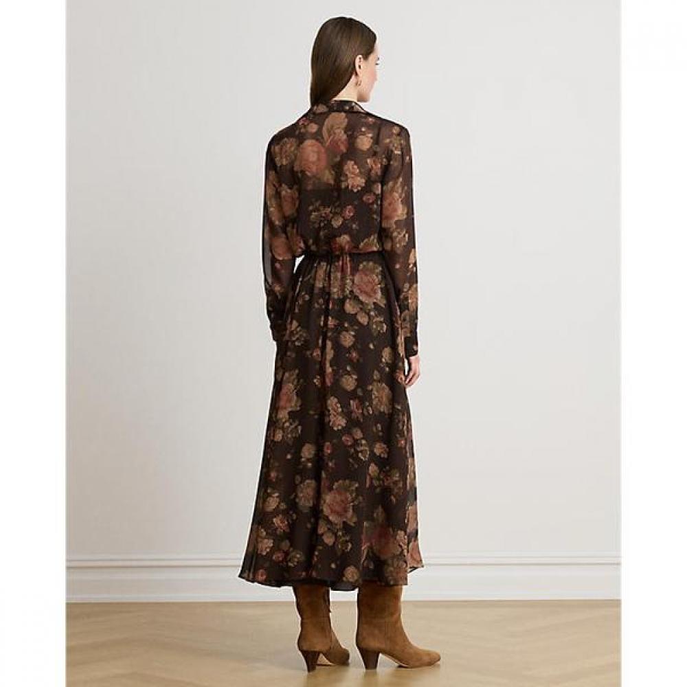 Lauren Ralph Lauren Floral Chiffon Shirt Dress Wmlrdrss6820260200