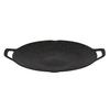 Yousheng Korean BBQ Grill Pan Non-stick Round Baking Pan for Indoor Cooking Barbecue Tray with Handles Cast Iron Frying Pan for Home Camping