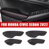 4pcs Leather Door Armrest Cover For Honda Civic Sedan  Decor Accessories