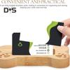 Desktop Business Card Holder Dog Bone Shape Curved Thick Wooden Stable Anti-slip Hospital Card Display Stand Office Card Organizer