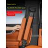 Seatbelt Shoulder Pad, Soft Nappa Leather, Extended Anti-Wear Shoulder and Neck Velcro Protective Cover, Universal for All Seasons, Interior Accessory
