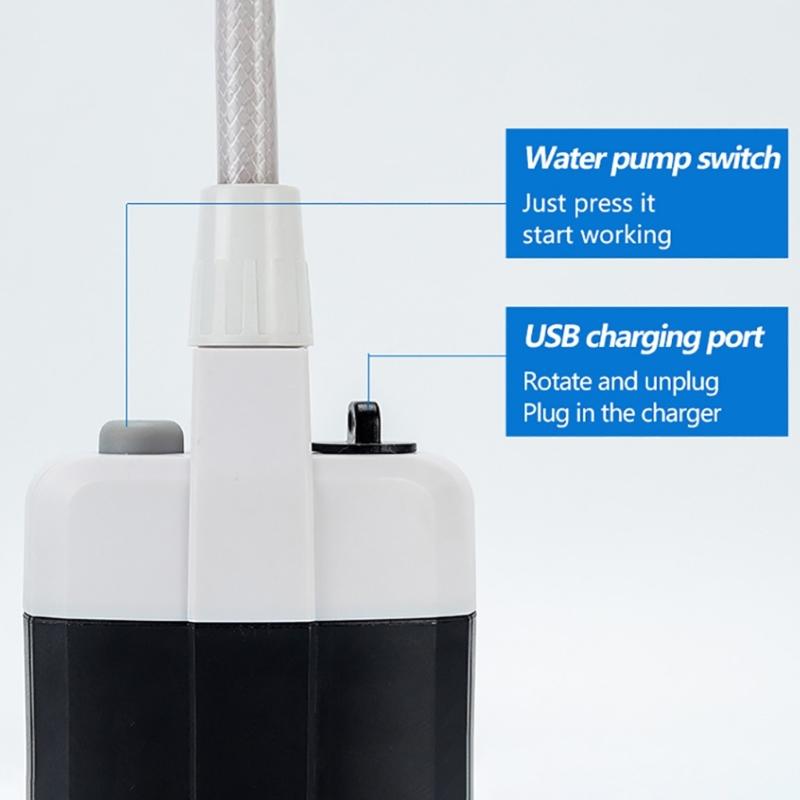 Душ для кемпинга Портативный кемпинговый душ с электрической перезаряжаемой батареей