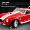 1:24 1965 Shelby Cobra Кабриолет Родстер Модель Симуляция Звук Свет Вытягиваемое Колесо Амортизация Подарок Мальчику на День Рождения