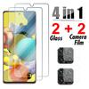 4in1 Tempered Glass for Samsung A12 A22 A32 A42 A52 A72 Glass Camera Lens Screen Protective for Samsung Galaxy A125 A225 A325 A525 A725 5G Clear Glass