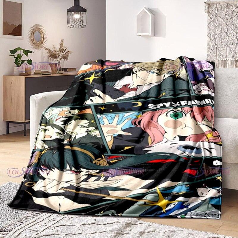 Аниме SPY×FAMILY модное фланелевое фланелевое одеяло для девочек Аня Kawaii Waku подарок для детей и взрослых диван домашний Bedspesd