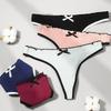 Женские бесшовные хлопковые стринги европейского размера - Сексуальное нижнее белье с низкой посадкой и Т-образной спинкой