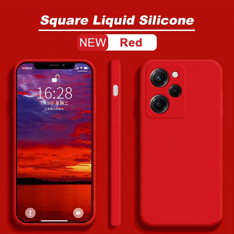 Для Poco X5 Pro Чехол квадратный жидкий силиконовый протектор объектива камеры Чехлы для телефонов Xiaomi Poco X5 Pro X5Pro Pocox5 Pro 5G Мягкий чехол