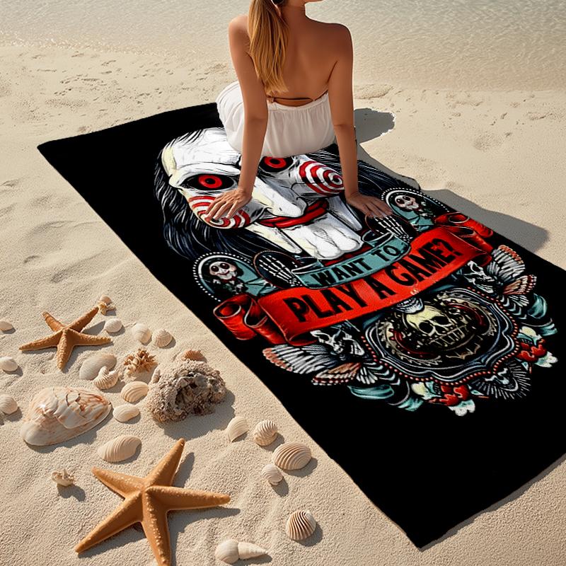 Saw Movie Fashion Beach Towel: Ideal for Summer Adventures Soft, absorbent and quick drying suitable for swimming and bathing