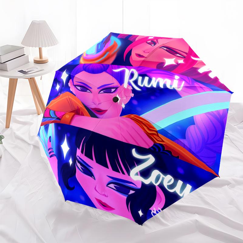 1pc KPop Demon Hunters17 Umbrella, Sun Protection, And UV Shielding. It Has Eight Sturdy Ribs for Outdoor Use And Perfect Gift